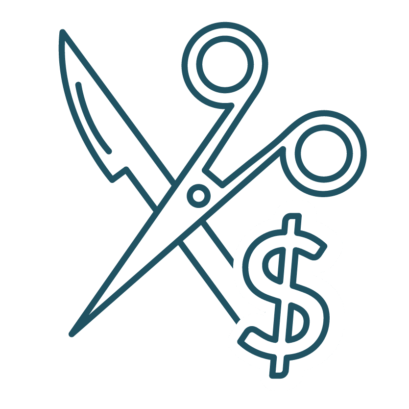 This is an icon demonstrating costs associated with surgical treatments.