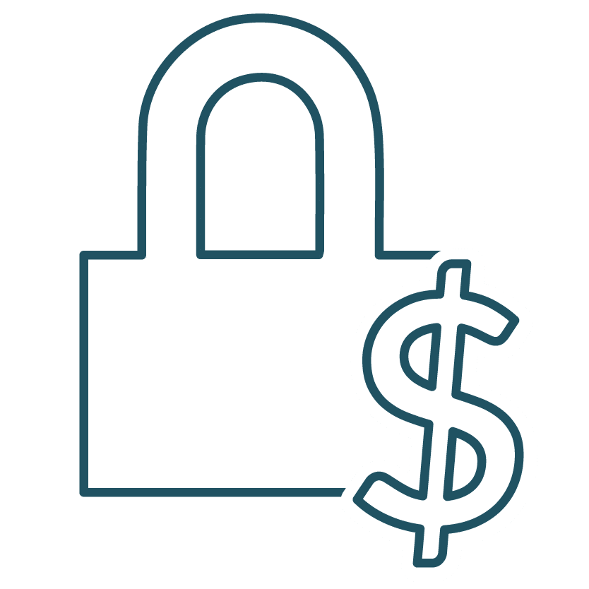 This is an icon representing financial security.