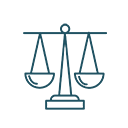 This is an icon representing legal representation.