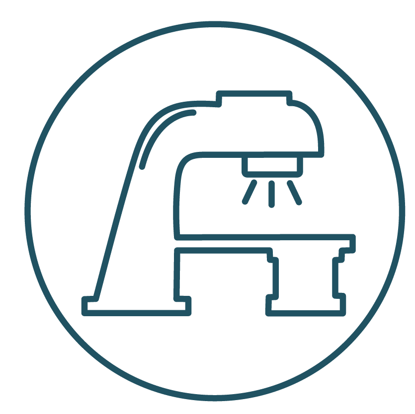 An external beam radiation icon.