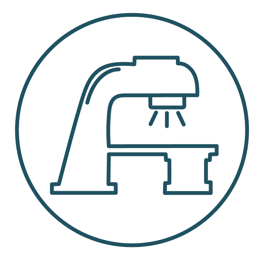 This is an icon of a radiation machine used for treatment.