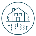 This is an icon representing different types of radon exposure.