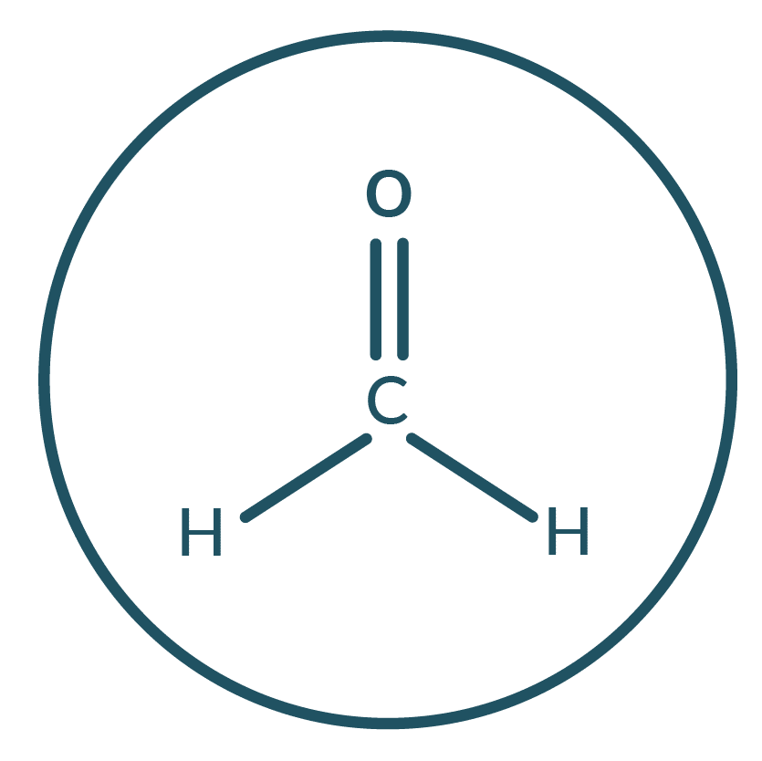 This is an icon of the chemical, Formaldehyde.