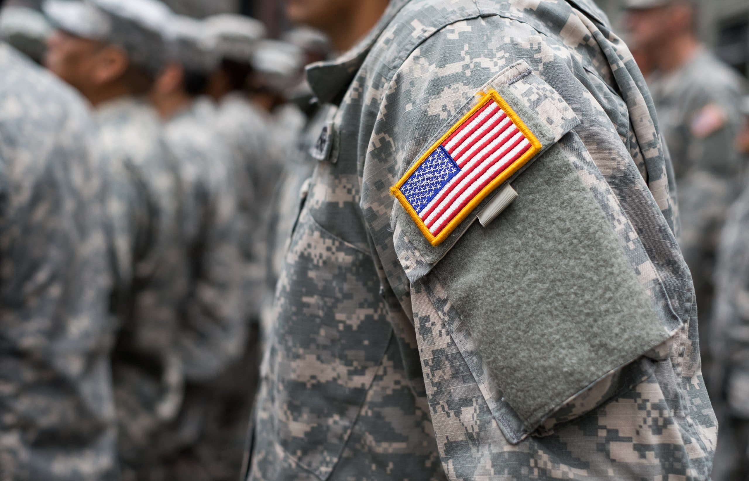 This is an image of a military member on duty potentially being exposed to asbestos.