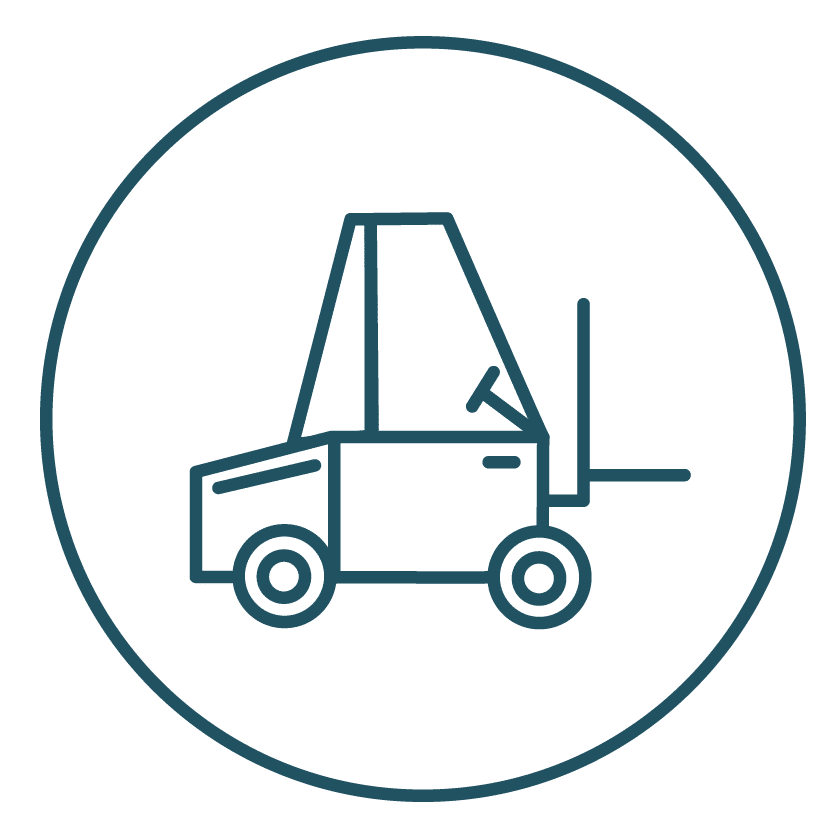 This is an image of a forklift, representing heavy equipment operator.