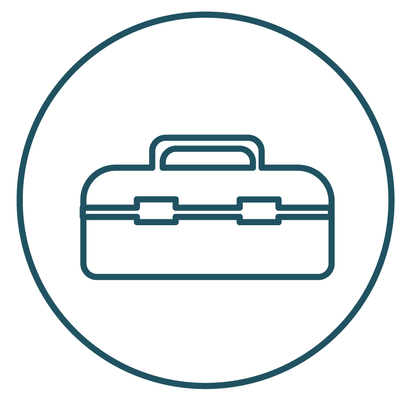 This is an image of a tool box, typically used by labor workers.