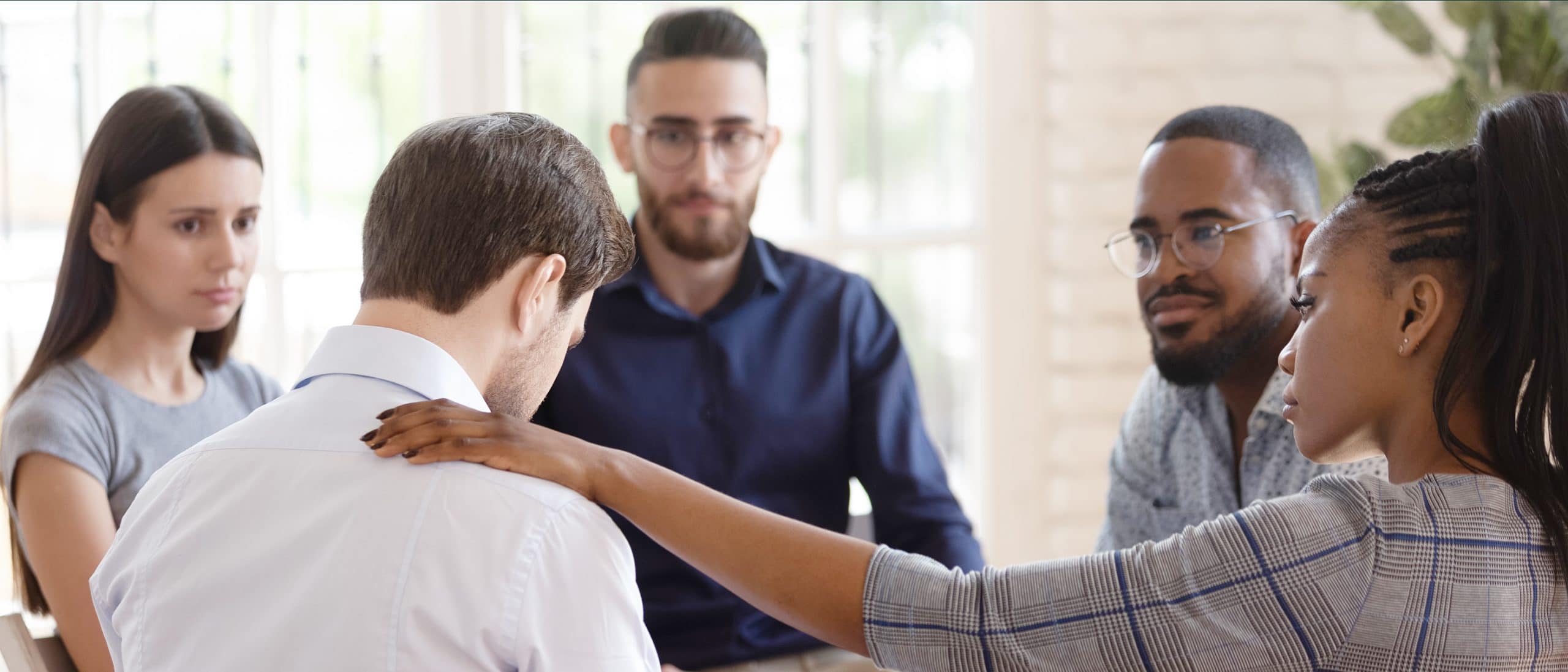 This is an image of a grief support group.