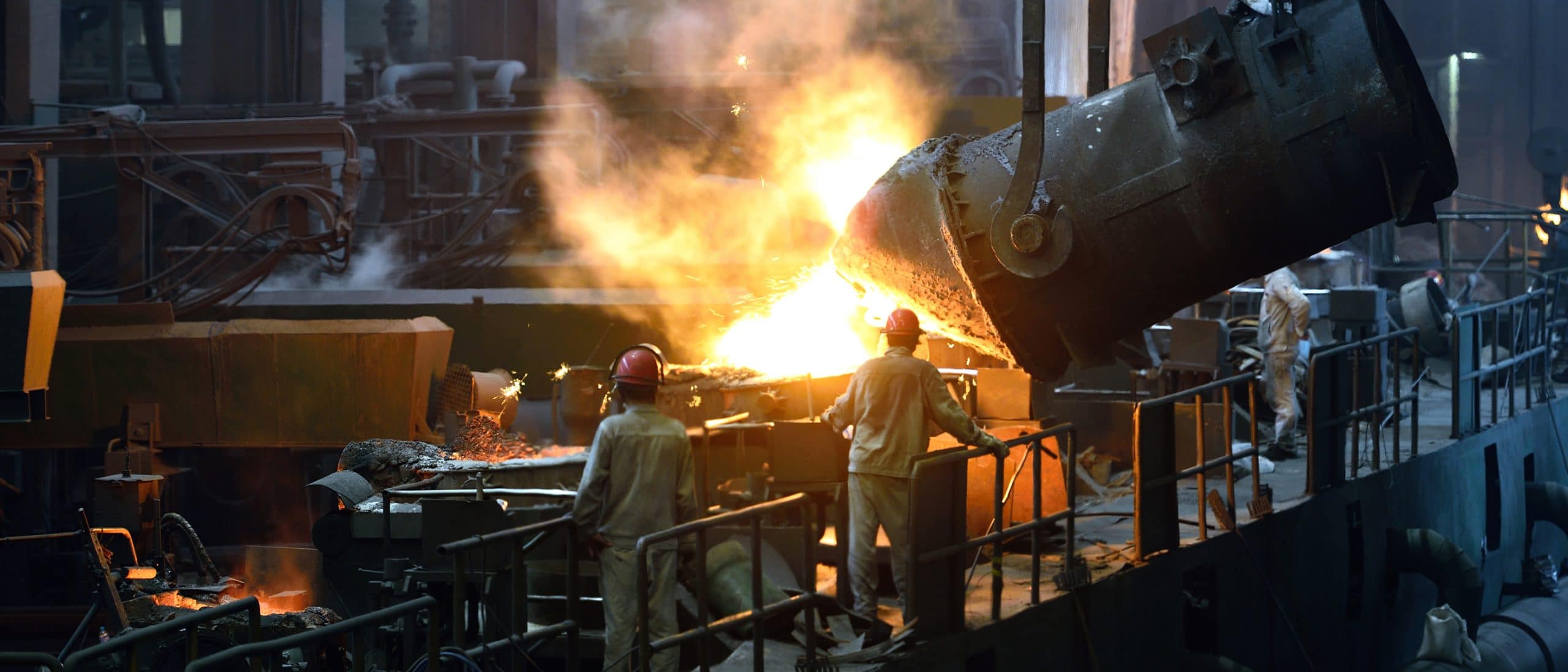 This is an image of workers in the iron industry.