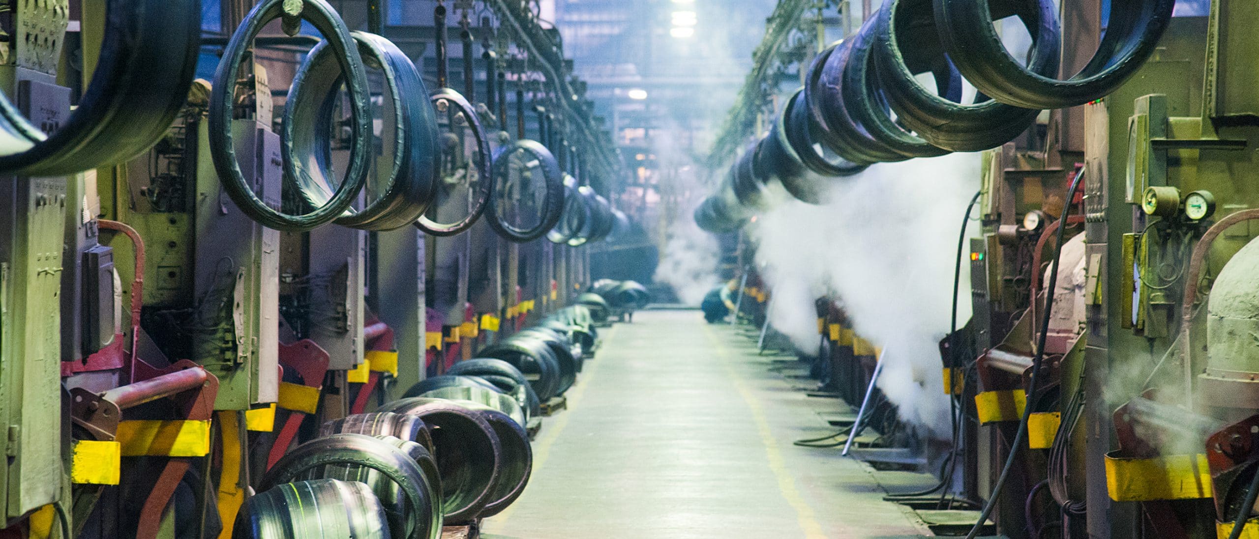 This is an image of a tire factory.