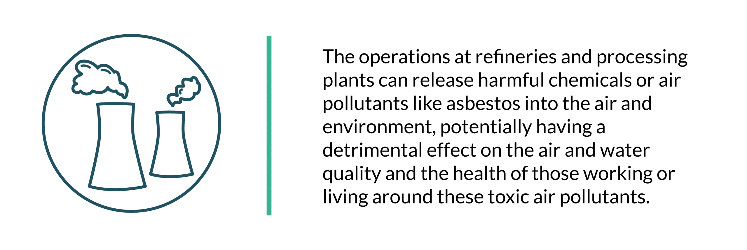 This is an image showing a statistic regarding petrochemical and refinery industry.