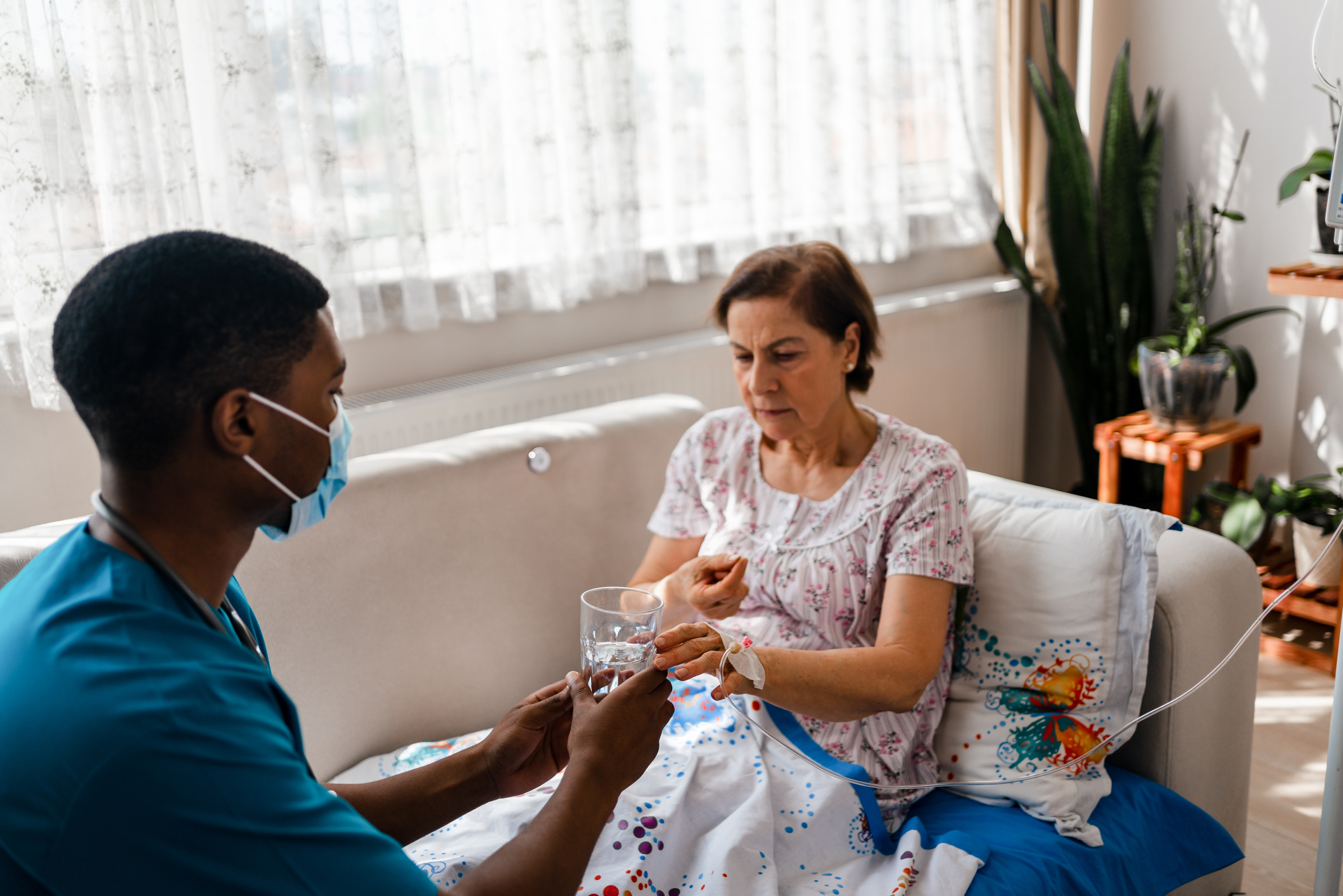 Women takes Sotorasib treatment for non-small-cell lung cancer.