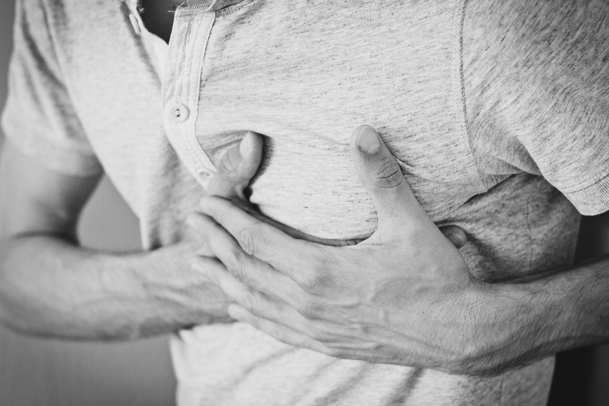 Man experiencing shortness of breath